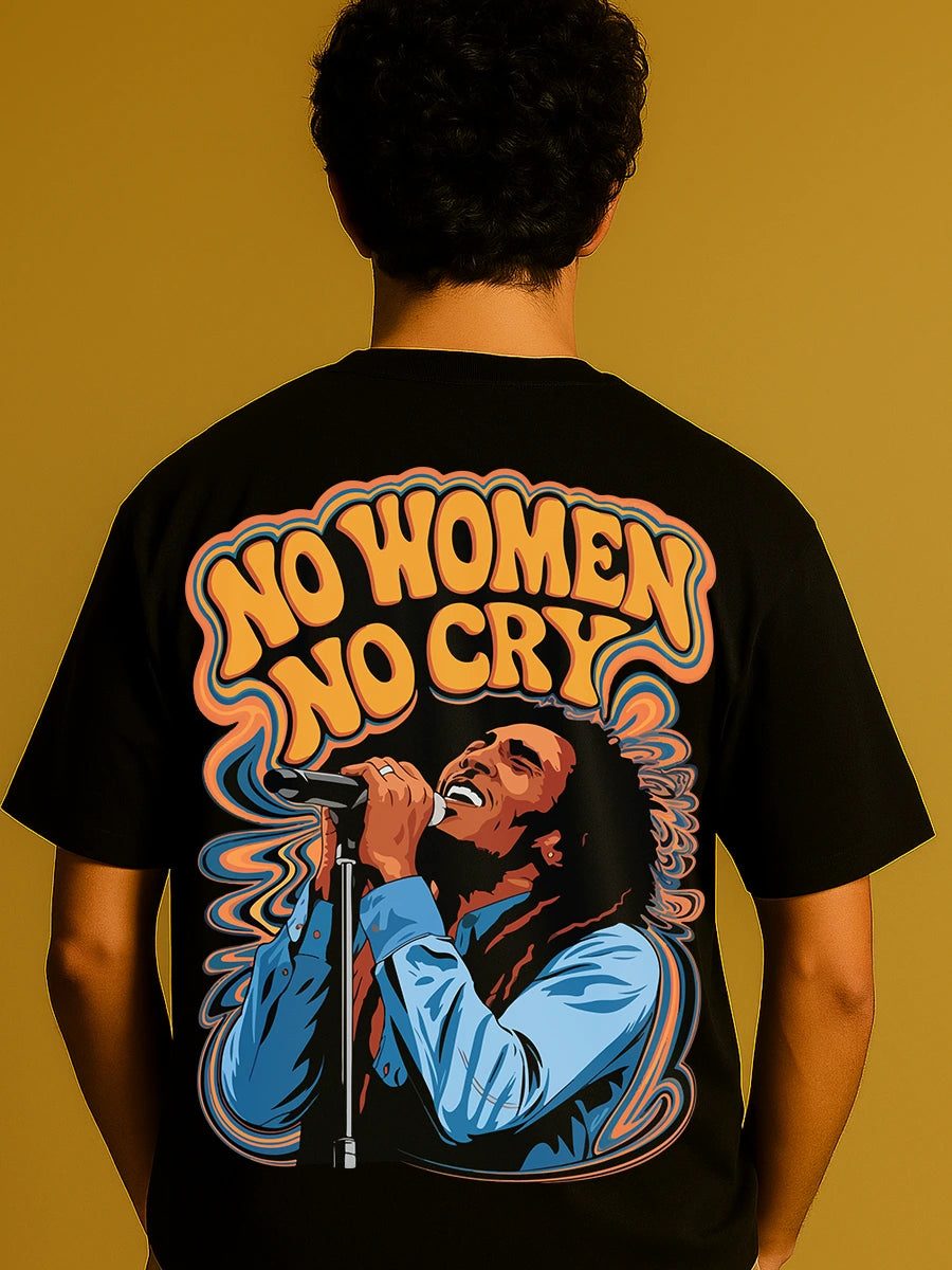 No Women Bob Marley Oversized T-Shirt