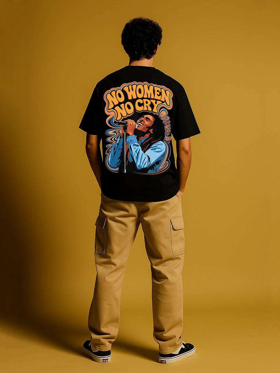 No Women Bob Marley Oversized T-Shirt