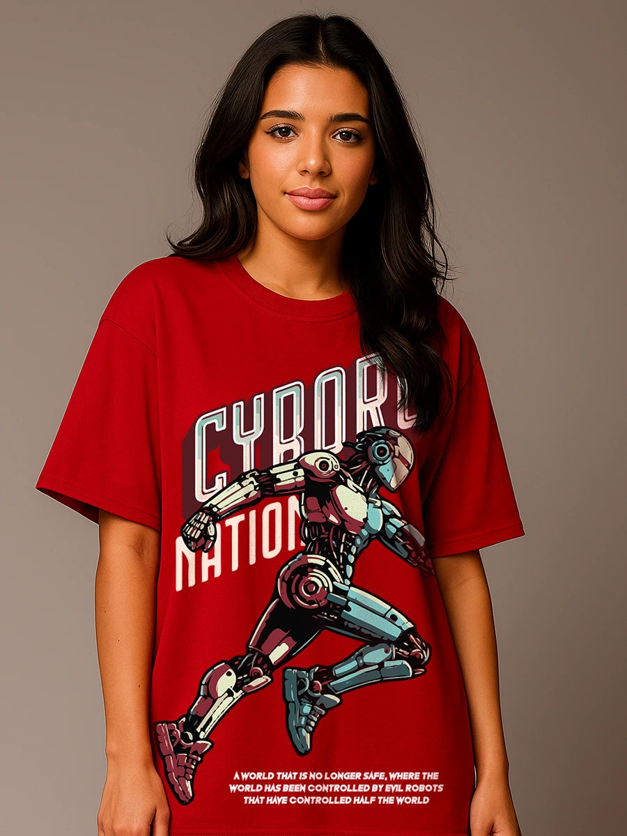 Cyborg Nation Oversized T-Shirt