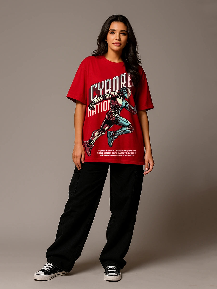 Cyborg Nation Oversized T-Shirt
